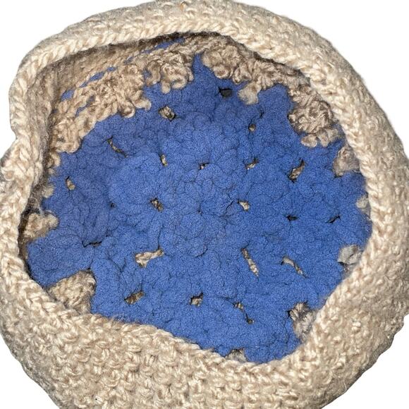 Handmade Crochet Blueberry Pie Hat Novelty Cottagecore Lattice Beret Beanie main image 7